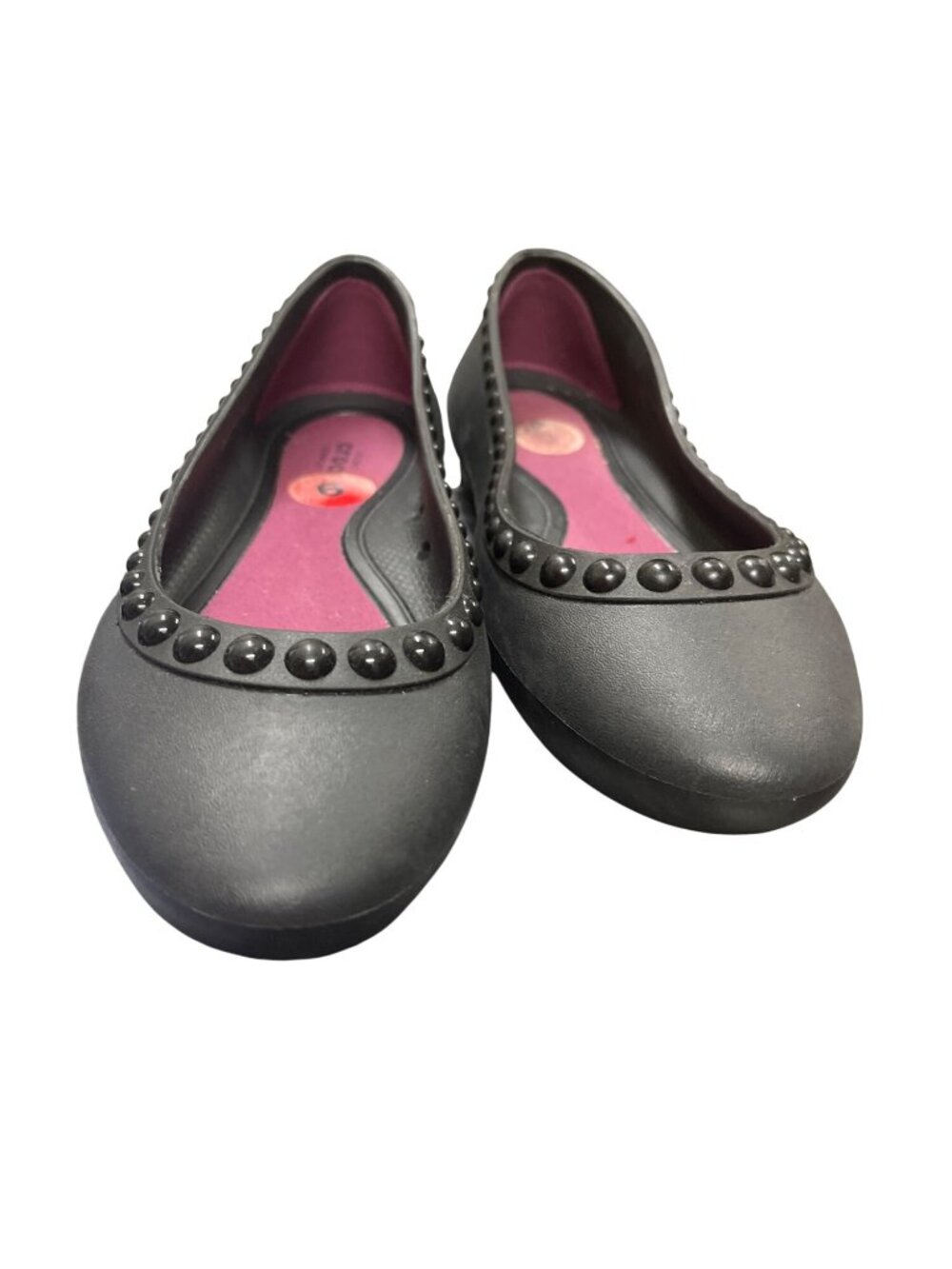 Crocs womans black rubber slip on casual shoes sz 6 SKU 10-102